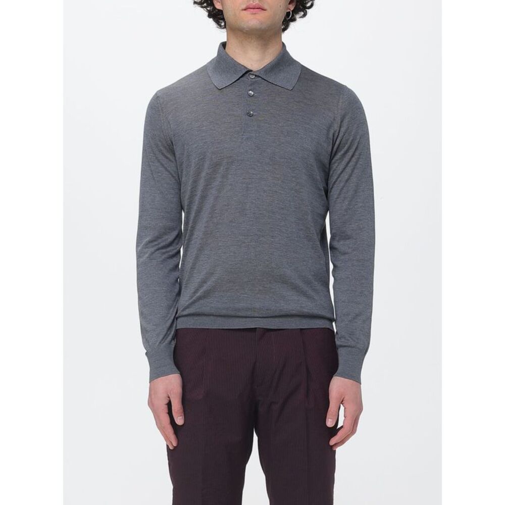 Brunello Cucinelli Men Silk And Cotton Polo Shirt Brunello Cucinelli